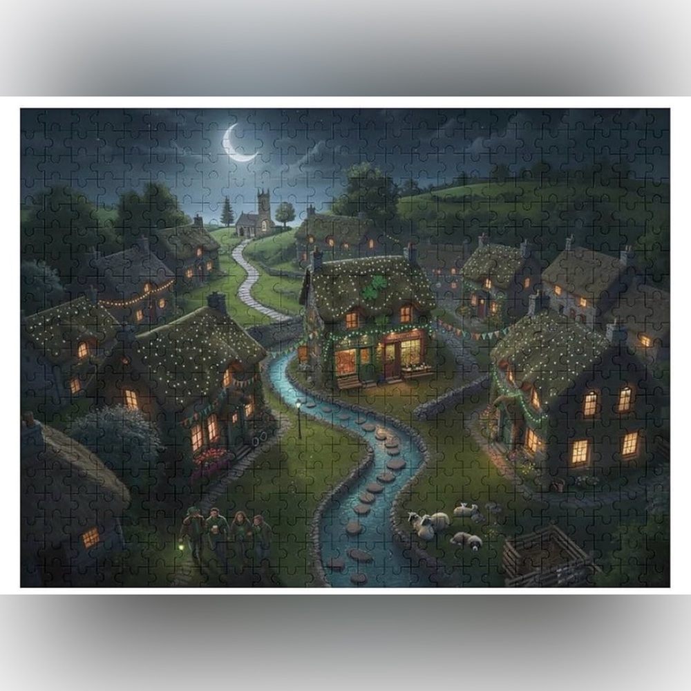 St. Patrick’s Craic and Clover – 1000 Piece Wooden Jigsaw Puzzle | 75 x 50 cm